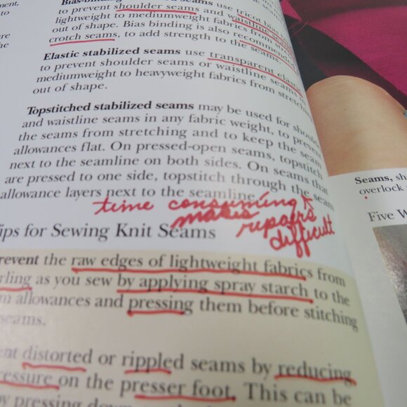 SINGER Sewing with Knits Hardback 11x8.5" (has handwritten notes) 125pgs - Picture 13 of 16